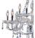 Lustre 12 Braços Cristal K9 Legítimo Clássico Maria Thereza Transparente E-14 Bivolt. - Diamante do LED