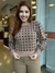 Blusa Biamar em Fio Pluma com Tramas Marrom |11905 na internet