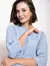 Blusa de Algodão com Detalhes em Ponto Pipoca Azul | 11963 - comprar online