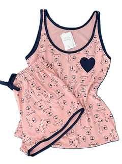 Imagem do PIJAMA REGATA ESTAMPAS LYCRA ROSE OU AZUL
