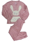 Pijama de Inverno Coelho com bolso tecido tipo pelúcia