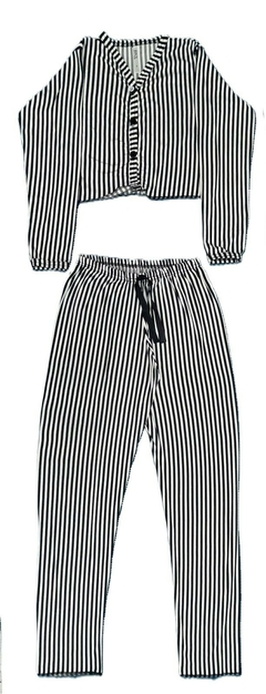 Pijama Americano Cropped Virginia Calça e Crooped