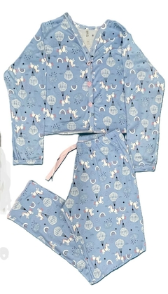 Pijama Americano Cropped Virginia Calça e Crooped - loja online