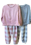 Pijama de inverno Quadriculado Pelucia tecido tipo pelúcia