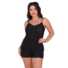 SHORT DOLL PRETO POA LIGANETE TECIDO FRESQUINHO - comprar online