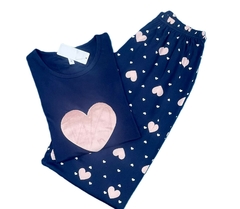 PIJAMA ML CORAÇÃO MALHA