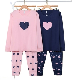 PIJAMA ML CORAÇÃO MALHA - comprar online