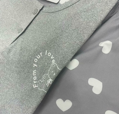 PIJAMA BASICO MALHA ML CALÇA CORAÇÃO - DREAM NIGTH X PIJAMAS LTDA