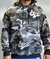 Blusa de Moletom Camuflado Cinza