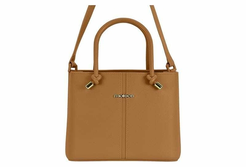 Bolsa Moleca Alça Ajustavel Com Detalhes Dourados caramelo