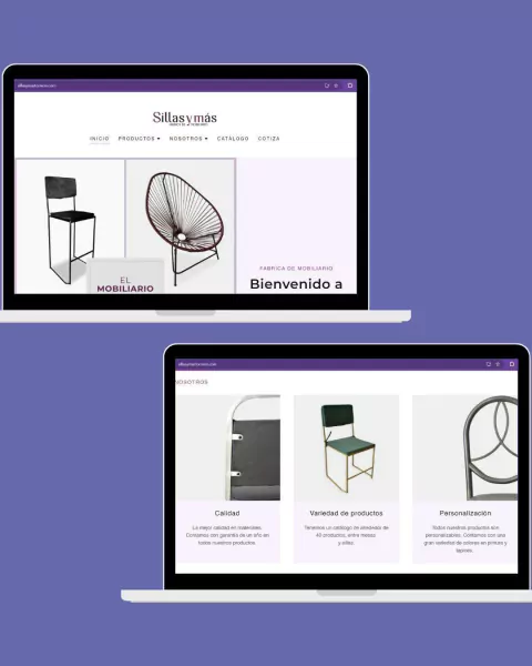SILLAS Y MÁS-DISEÑO DE PÁGINA WEB
