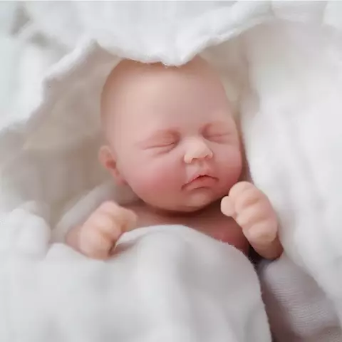 Bebêzinha Reborn 20cm Boneca Silicone Sólido Menina Realista e Suave ao Toque|Frete Grátis - comprar online