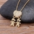 Colar Feminino Coração Menino e Menina Banhado a Ouro 18k - comprar online