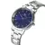 Relógio Masculino Belmont Prateado com Fundo Azul - comprar online