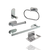 Set Accesorios Baño London 5 Piezas Acero Mozart