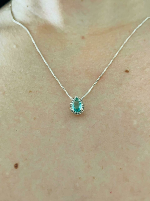 Colar Gota Turmalina