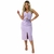 Conjunto Feminino de Malha com Saia e Cropped Lilas