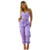 Conjunto de Blusa c/Botão mais Calça Lilas: Estilo Simples