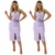 Conjunto Feminino de Malha com Saia e Cropped Lilas - comprar online