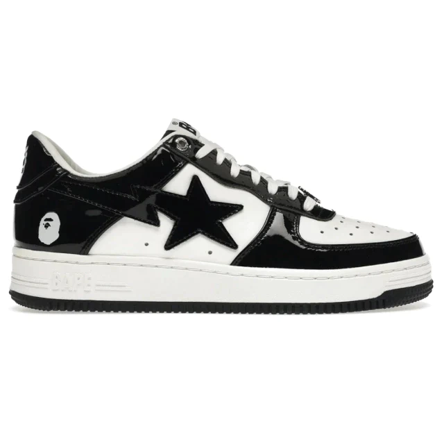 Bape Sta Patent Black White
