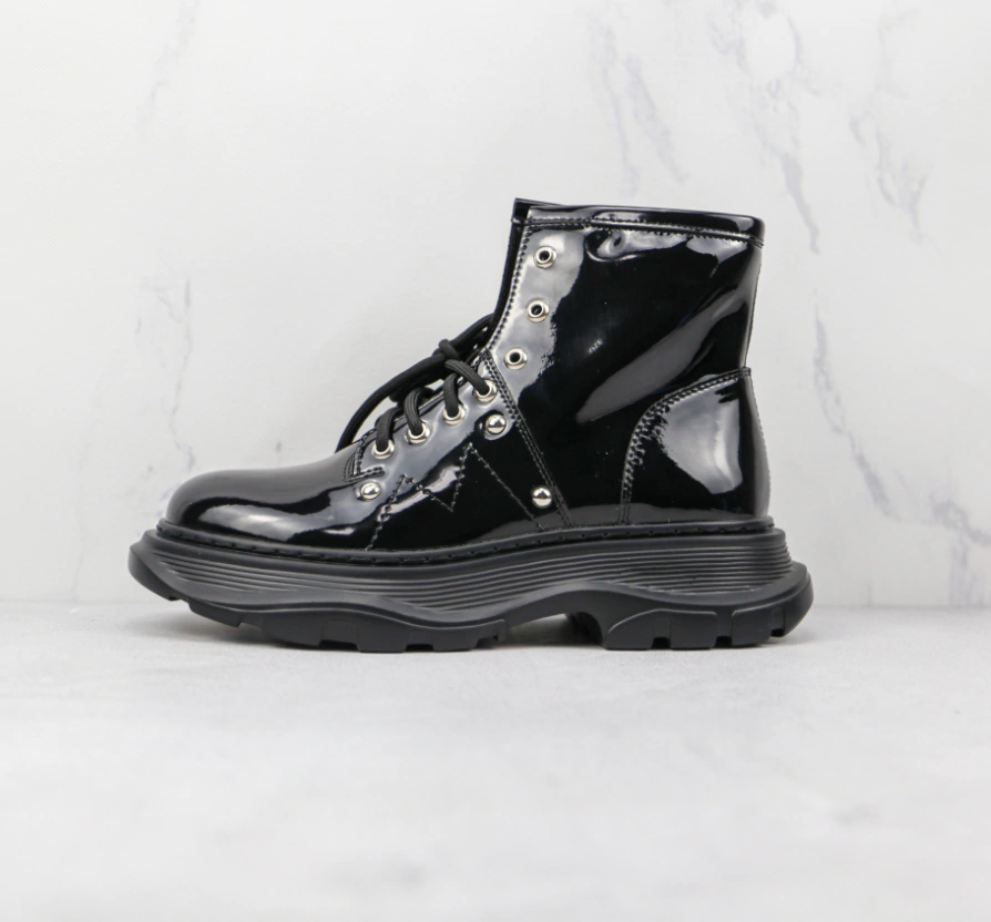 Bota Tread Slick Boot Patent Leather Black