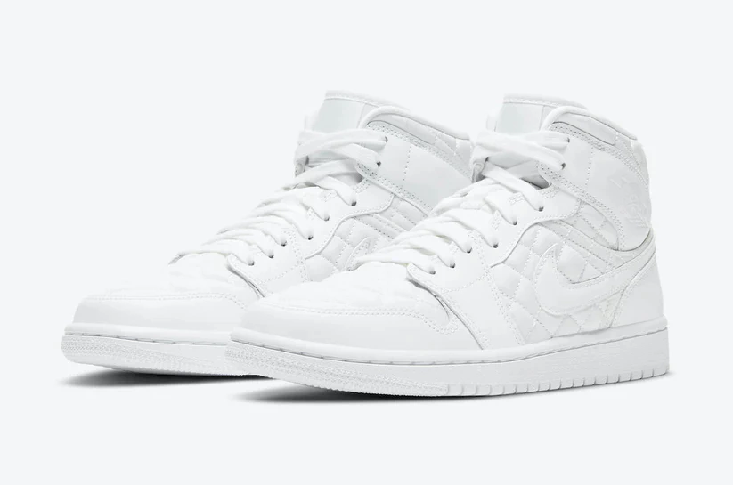 Air Jordan 1 Mid Quilted White