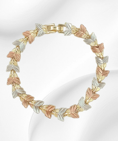 PULSO DISEÑO MARIPOSAS DE ORO LAMINADO 18K