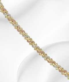 PULSO 3 TONOS DE ORO LAMINADO 18K en internet