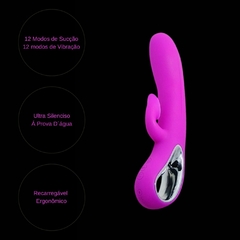 Vibrador Duplo Motor com Sucção do Clitóris Nicola Pretty Love na internet