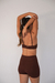 Short Compress com bolso - Cappuccino - JOYNESS
