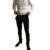 Calça Masculina Preta Sarja Jeans Elastano Slim Fit Lycra - PB23