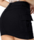 Saia Cargo Preta Feminina - comprar online