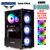 Gabinete Gamer com 3 Fans RGB Inclusas Com Lateral de Vidro Temperado KT13 Mid ATX Micro-ATX Mini-ITX