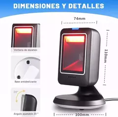 Imagen de : WELIKERA 4.2 4.2 de 5 estrellas 43 Escáner de Código de Barras de Escritorio 1D 2D QR, Lector de Código de Barras con Cable USB, Scanner Código de B