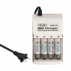 Cargador de Baterías AA / AAA con 4 Pilas “AA” de 600 mAh CDQ-L72