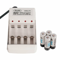 Cargador de Baterías AA / AAA con 4 Pilas “AA” de 600 mAh CDQ-L72 - comprar en línea