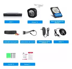 QIGO Kit Cámara de seguridad QG-77-K500G con resolución de 4ch 2MP visión nocturna incluida Color blanca Exterior Videovigilancia - comprar en línea