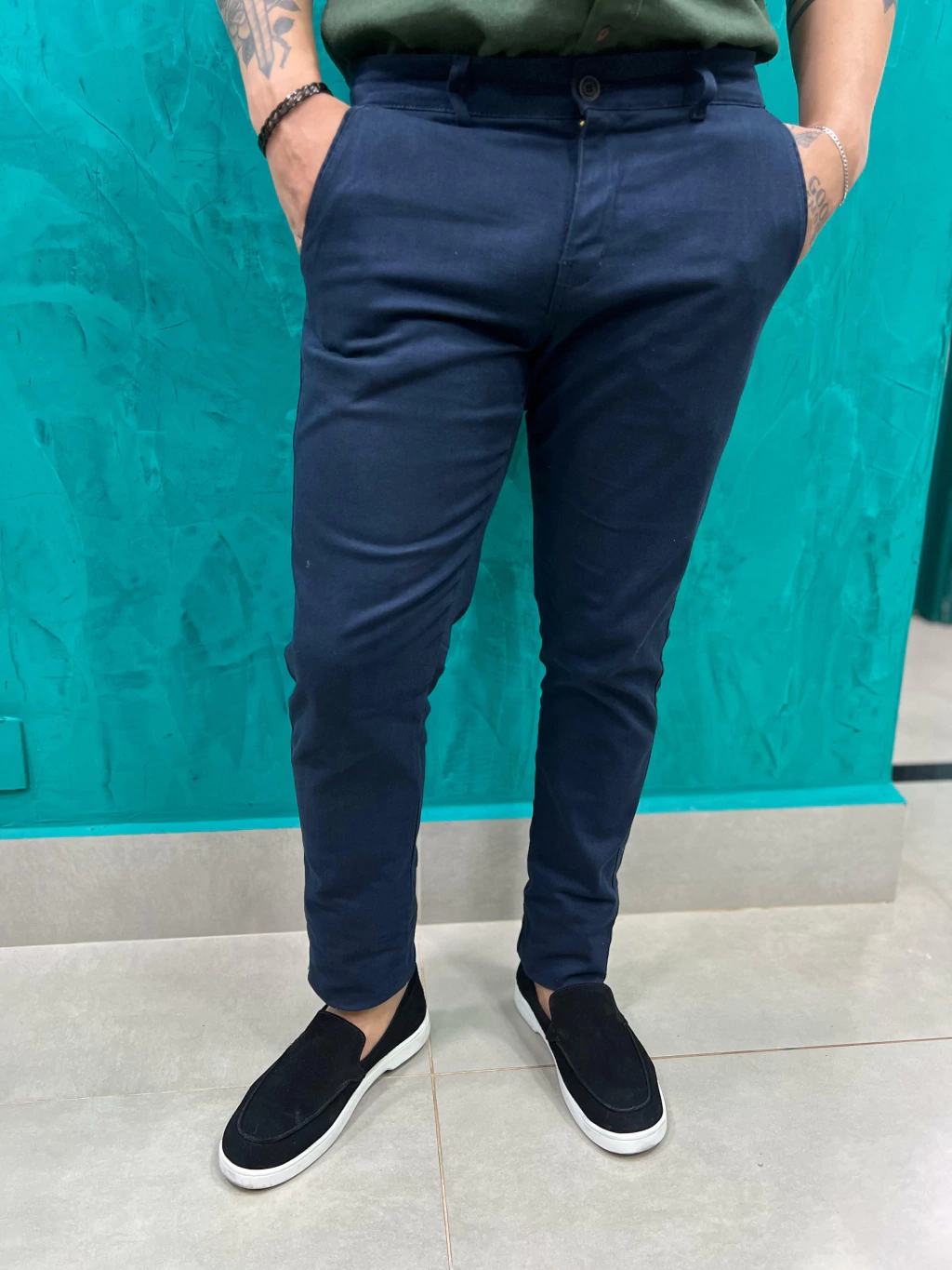 CALÇA CHINO MARINHO