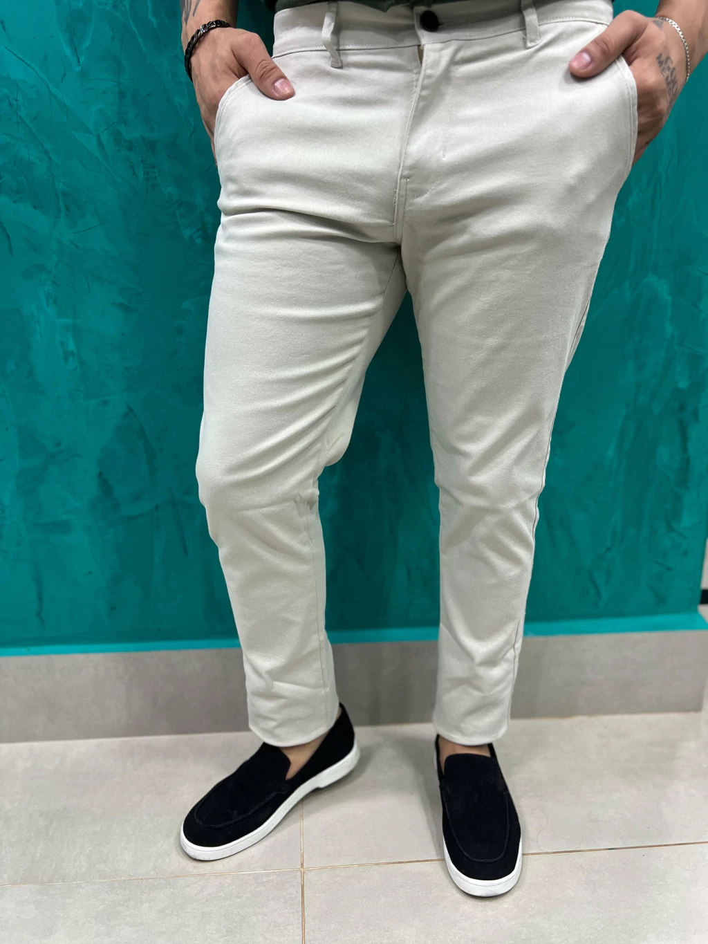 CALÇA CHINO AREIA