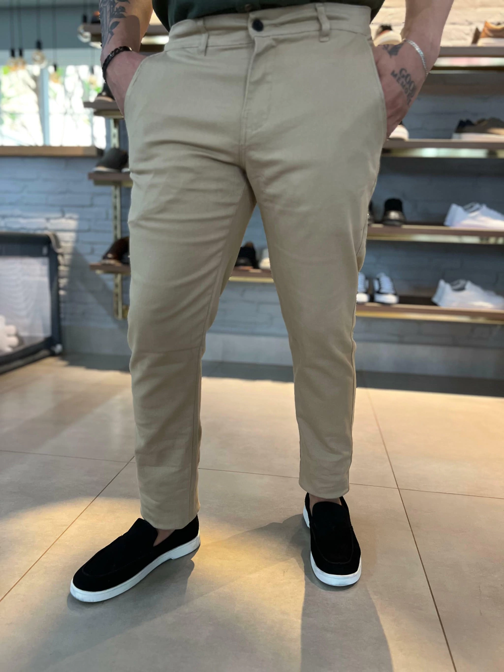 CALÇA CHINO BEGE