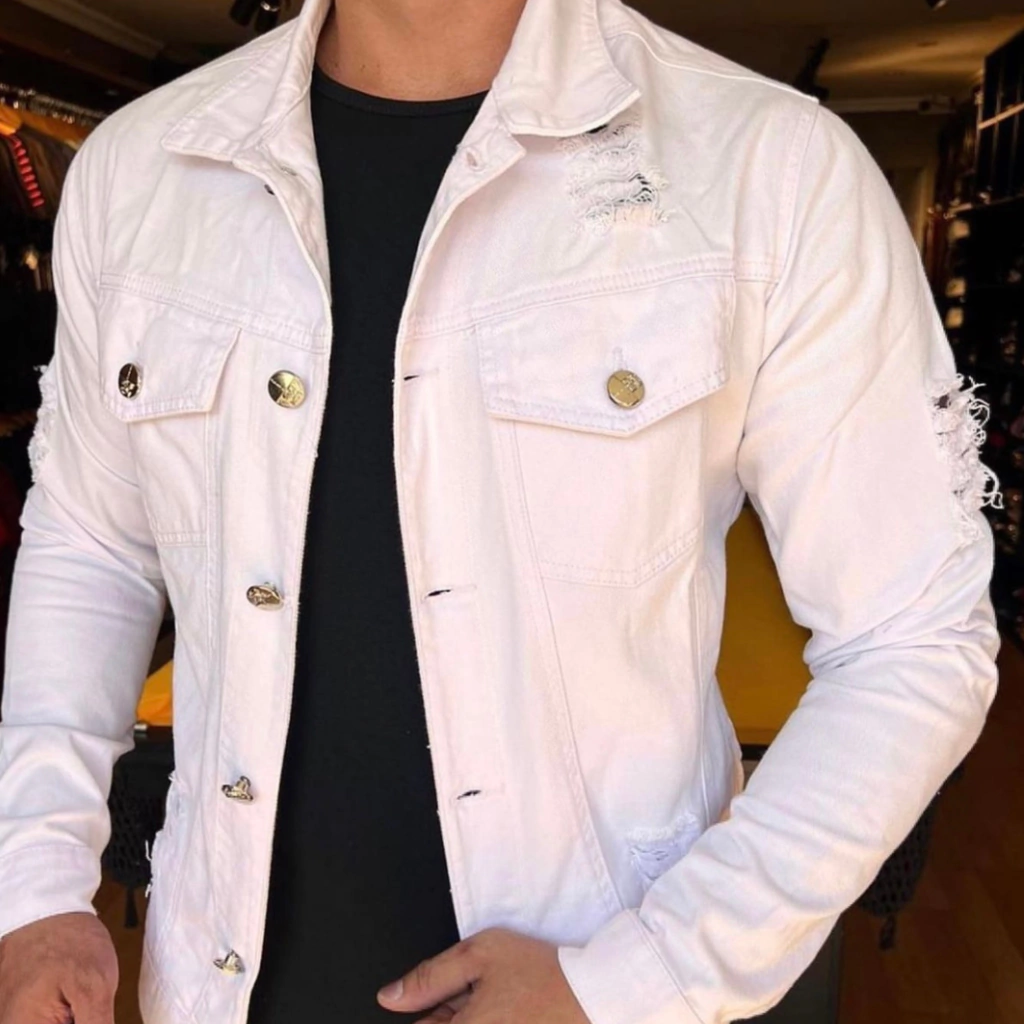 Jaqueta Jeans Branca