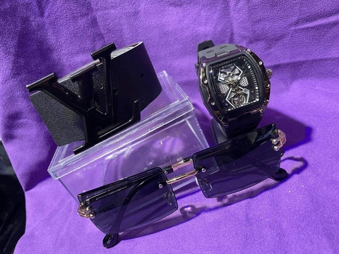 Combo Premium 2 - Reloj importado, Cinturón LV , gafas mafia