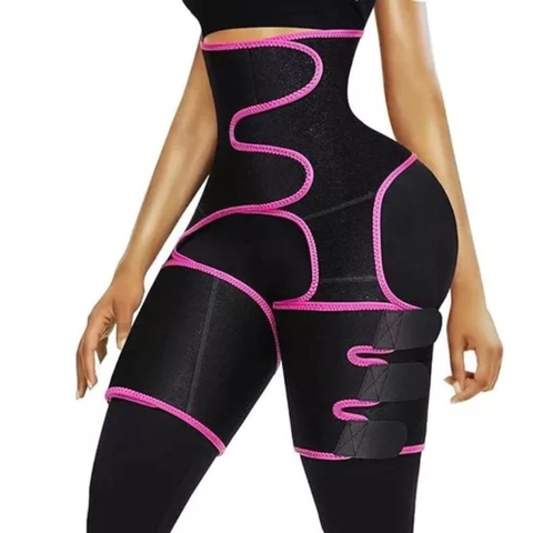Faja Reductora Para Abdomen Pierna Y Glúteos Rosa