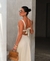 Vestido longo linho com abertura costas na internet