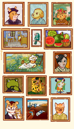 Cartela de Adesivos Obras de Arte - comprar online