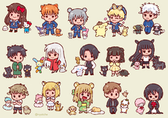 Cartela de Adesivos Fruits Basket x Sanrio