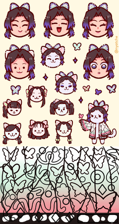 Imagem do Cartela de Adesivos Kimetsu no Yaiba Deco Journal