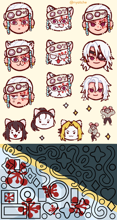 Cartela de Adesivos Kimetsu no Yaiba Deco Journal - comprar online