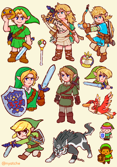Cartela de Adesivos Link