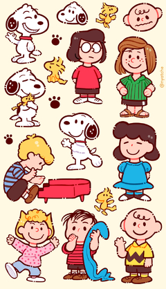 Cartela de Adesivos Peanuts